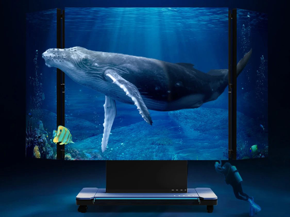 mg冰球突破全新一代3D折叠屏首秀北京教育设备展，开启智慧教育多维交互时期